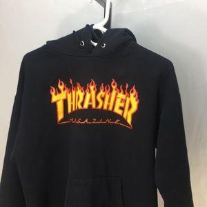 Thrasher Hoodie Sweatshirt Black Men’s Medium